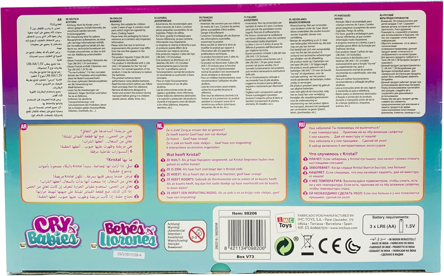Cry Babies Wird gesund 98206IM Kristal, Branco Azul, Sólido