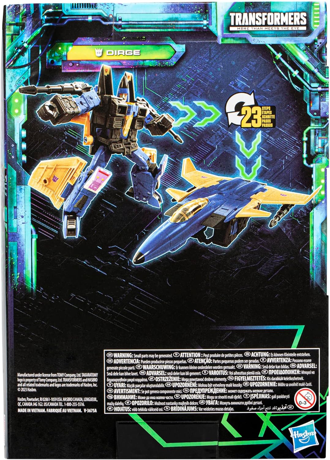 Figura de ação Transformers Legacy Evolution Voyager Dirge de 18 cm