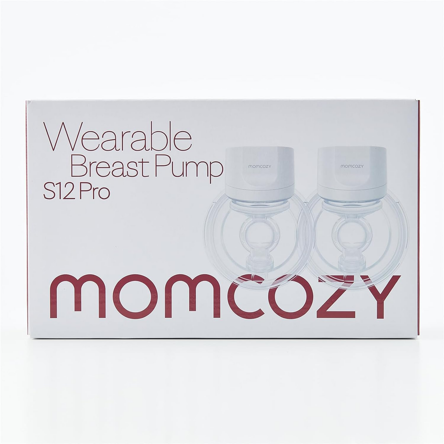 Momcozy Bomba de extração de leite wearable S12 Pro, bomba dupla mãos-livres com flange confortável de dupla vedação, 3 modos e 9 níveis Bomba de extração de leite elétrica, visor inteligente, 24 mm (2, branco)