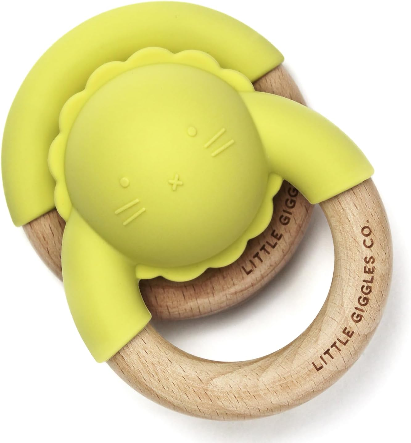 Conjunto de Mordedor de Mordedor de Mordida Little Giggles Co.® Walrus - Anel de Silicone para Mordida e Chocalho para Bebé, Brinquedos Sensoriais e de Dentição de Fácil Aderência, Artigos Essenciais e Presentes para Bebé Lindamente Feitos