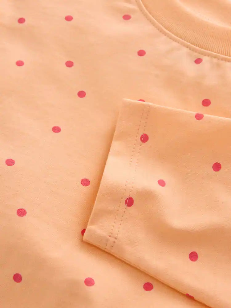 |Girl| Kit com 7 camisetas de manga longa rosa-choque (3 meses a 7 anos)