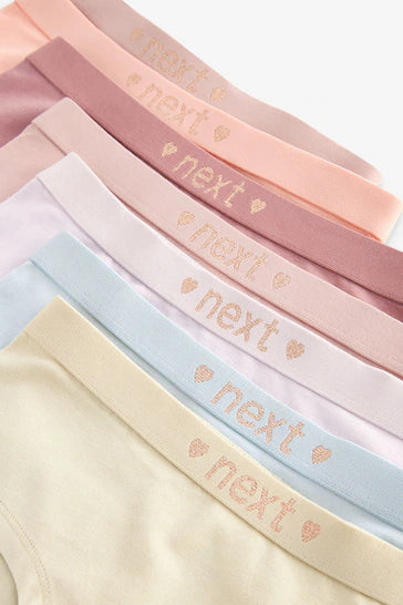 |NiñaGrande| Pack de 7 pantalones hipsters con cintura brillante multicolor (2-16 años)