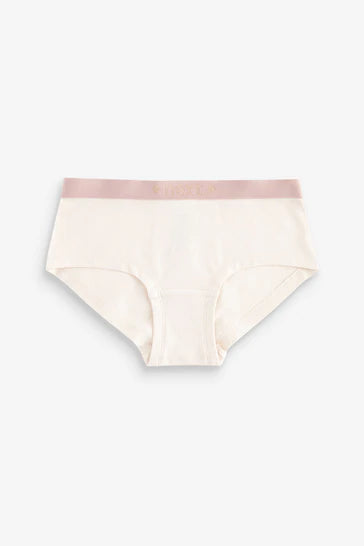 |BigGirl| Multi Pastel Sparkle Cintura Hipsters 7 Pacote (2 - 16 anos)