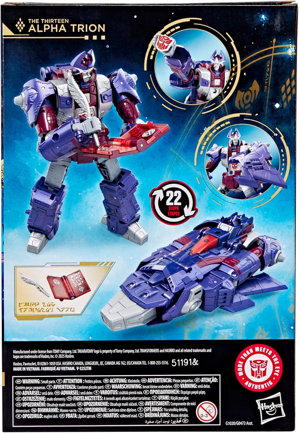 Figura de ação Transformers Age of Primes Voyager Class The Thirteen Alpha Trion