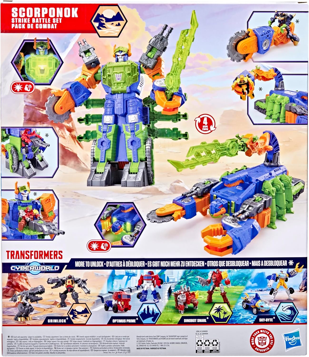 Transformers CYBERWORLD Scorponok Strike Battle Action Figure Playset
