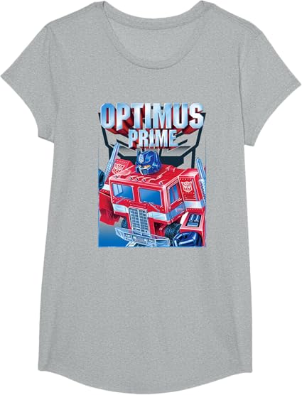 T-shirt Transformers Optimus Prime Retro Cube Hero Pose