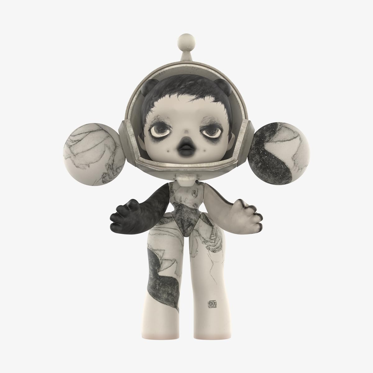 POP MART MEGA α SKULLPANDA 400% Egon Schiele 1 peça, design premium, p POP MART MEGA α SKULLPANDA 400% Egon Schiele 1 peça, design premium, p