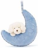 Jellycat Decoração de pelúcia colecionável Blue Peejay Puppy Door Hanger "Shh I'm Asleep"