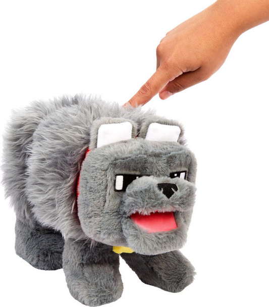 Filme Minecraft Peluche Interativo Dennis o Lobo