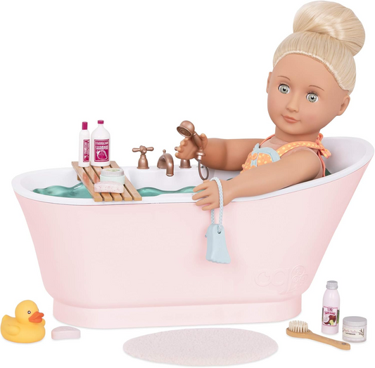Our Generation by Battat - Conjunto de luxo Bath & Bubbles para bonecas de 18" - Brinquedo, boneca e acessórios para bonecas de 18" - Idades a partir dos 3 anos