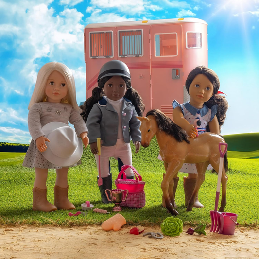 Boneca country Abigale da Our Generation – Boneca e roupa com tema country, botas de montaria altas, chapéu de aba elegante, sardas realistas, brinquedo de 45 cm com tema western para maiores de 3 anos