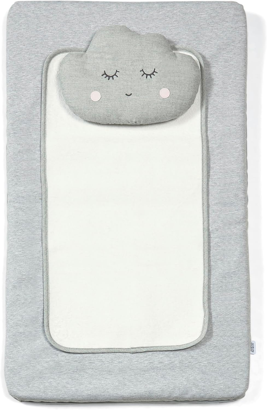 Colchão Mamas & Papas de luxo para muda fraldas para bebé com capa lavável à máquina, enchimento de toalha removível e almofada removível, Born to Be Wild