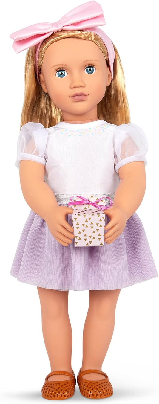 Fato Sweet Wishes da Nossa Geração – Fato de Festa Deluxe com Acessórios de Aniversário para Bonecas de 18 Polegadas – Conjunto de 6 Peças de Roupa e Acessórios