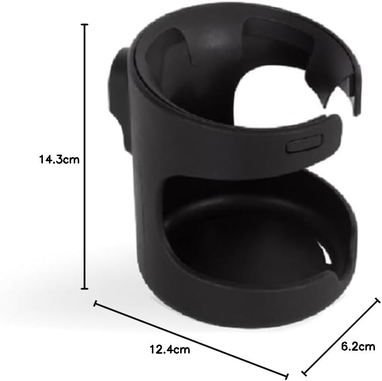 Silver Cross | Suporte para copos Dune/Reef | Suporte para copos para carrinho de bebé | Acessórios para carrinhos de bebé | Porta Bebidas | Preto