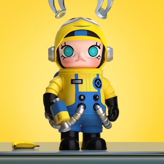 POP MART MEGA SPACE MOLLY 400% Minions 1 peça, design premium, presente para mulheres, boneco de ação colecionável favorito dos fãs