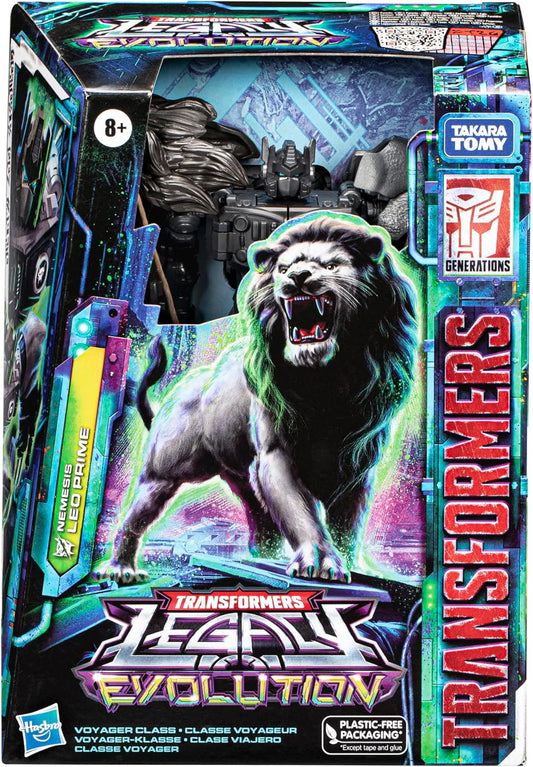 Figura de ação Transformers Legacy Evolution Voyager Nemesis Leo Prime de 18 cm