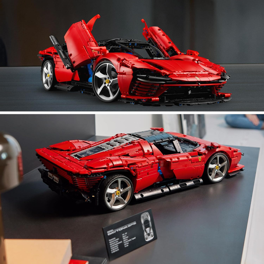 LEGO Technic Ferrari Daytona SP3, Kit de construção de modelo de carro de corrida, Conjunto colecionável avançado à escala 1:8 para adultos e adolescentes, Ultimate Cars Concept Series, Ideia de presente para homens, mulheres, ele ou ela 42143