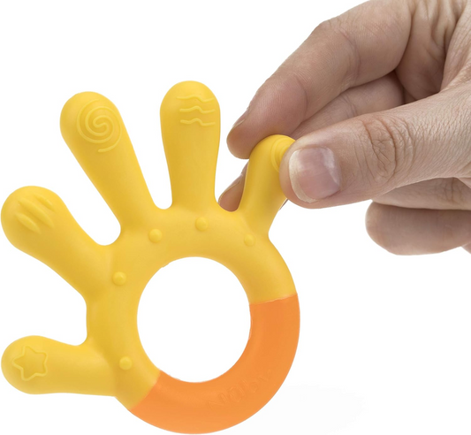 Conjunto de dentição Nuby em 3 passos - Conjunto de 3 mordedores para bebé | Superfícies texturadas | Cofre para Frigorífico | Livre de BPA