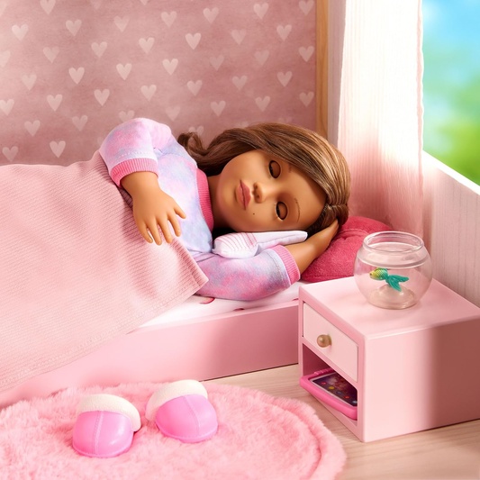 Boneca Luna Sleepover da Our Generation – Boneca de pijama de 45 cm e conjunto para dormir – Inclui roupa para dormir e conjunto de acessórios