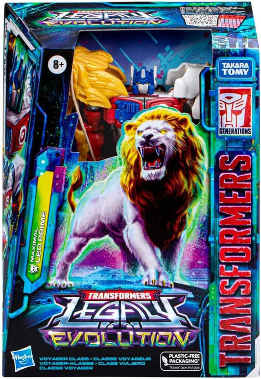 Figura de ação Transformers Legacy Evolution Voyager Maximal Leo Prime de 18 cm
