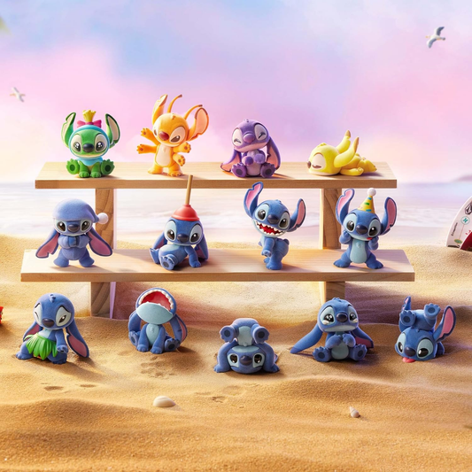 Bonecos da série POP MART Disney Stitch Little Emotions, bonecos de caixa surpresa, bonecos de ação com design aleatório, brinquedos colecionáveis, decoração para casa, presentes de aniversário para meninas e meninos, caixa individual