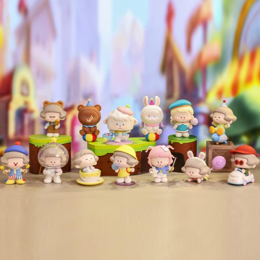 POP MART Cookie The Amusement Park Series SET (12 caixas) Caixa de bonecos de ação exclusiva Caixa de brinquedos a granel Brinquedo de arte colecionável popular Figura fofa Presente criativo, para festa de aniversário de Natal Feriado
