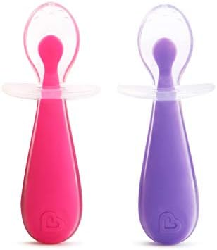 Munchkin Kit com 2 Colheres de Treinamento em Silicone para Bebês Gentle Scoop