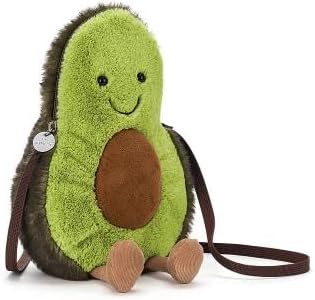 Jellycat Sacola de Abacate Divertida - C: 8 cm x L: 15 cm x A: 29 cm - Pacote Térmico em Formato de Abacate Verde