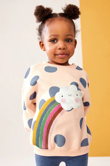 |Girl| Conjunto De Moletom e Leggings Cloud - Azul Marinho (3 meses a 7 anos)