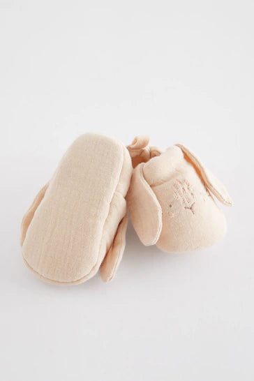 |Niña| Zapatos de cochecito Neutral Bunny (0-24 meses)