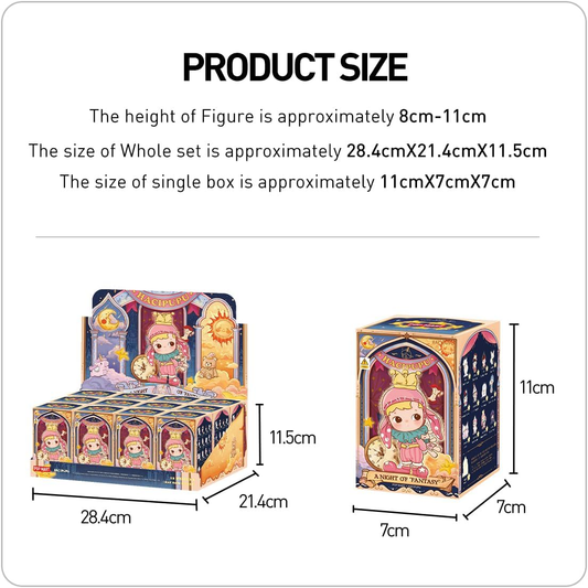 POP MART HACIPUPU HACIPUPU Uma Noite de Fantasia Série Figuras Conjunto Completo Design Premium Presentes para Mulheres Fãs-Favorito Colecionável Chic Art Toy Figura de Ação