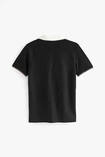 |Boy| Camisa Pólo De Manga Curta Com Gola Revere (3-16 anos)