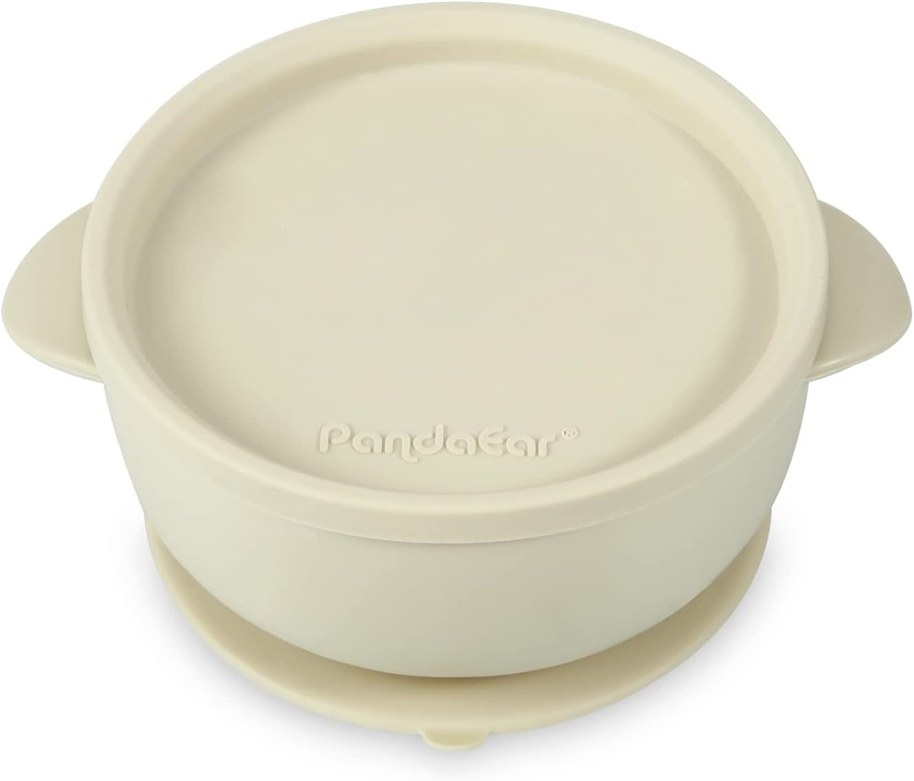 PandaEar Conjunto de 3 Tigelas de Silicone com Ventosa | Tigelas de Silicone Antivazamento com Tampas para Bebês, Crianças e Bebês | Macias, Seguras e Livres de BPA, próprias para Alimentos (Rosa Linho)