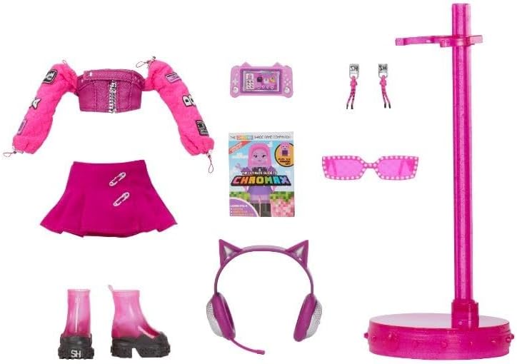 Rainbow High Shadow High Series 3 - Pinkie - Boneca fashion rosa - Roupa elegante e mais de 10 acessórios coloridos para brincar - Ótimo para crianças de 4 a 12 anos e colecionadores