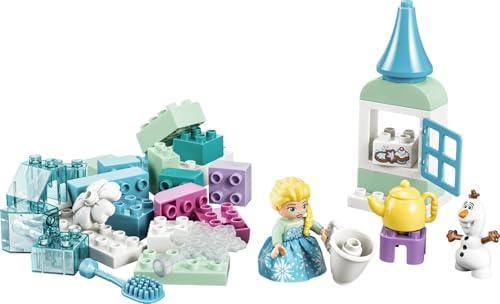 LEGO DUPLO Disney Frozen Caixa Criativa com Elsa e Olaf - Brinquedo Educativo para Desenvolvimento da Coordenação Motora em Crianças - Conjunto Montessori com 2 Figuras - Presente para Meninas e Meninos a partir de 2 Anos - 10462