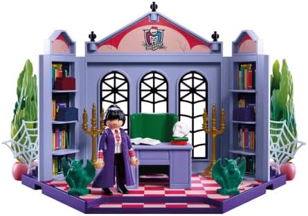 Playmobil | Monster High™ | Escritório da Bloodgood | Conjunto de Escritório com a Diretora Sem Cabeça, Mesa, Relíquias e Teias de Aranha que Brilham no Escuro | Para Fãs a Partir de 5 Anos | 72143