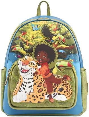 Mochila Loungefly Disney - Encanto - Antonia Tiger - Exclusiva da Amazon - Couro Vegano Premium - Ideia de Presente - Produto Oficial - para Meninos, Meninas, Homens e Mulheres - Fãs de Filmes