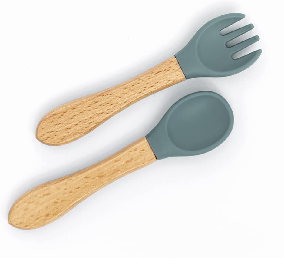 Yum Yum's Conjunto de Introdução Alimentar Baby Azul com 10 Peças - Kit Completo para Alimentação Infantil com Prato Dividido, Tigelas com Ventosa, Talheres com Protetor Bucal, Copo com Canudo,