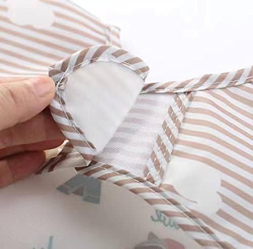 PandaEar Babadores de manga comprida (pacote com 3) | Babador impermeável de manga comprida para bebês e crianças de 6 a 36 meses