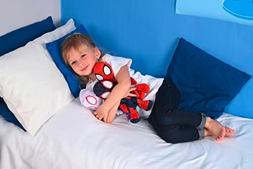 Boneco de pelúcia do Homem-Aranha Fantasma do Aranhaverso da Disney com olhos que brilham no escuro, multicolorido, tamanho único, 25 cm