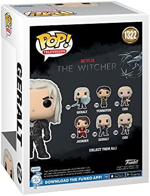 Funko POP! TV: The Witcher - Geralt com Espada - Brilha no Escuro - The Witcher - Exclusivo da Amazon - Figura Colecionável de Vinil - Ideia de Presente - Produto Oficial - Brinquedos para Crianças e Adultos - Fãs da Série