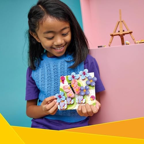 LEGO Creator 3 em 1 Brinquedo de Pintura Decorativa com Arte Floral - Kit de modelo 3D que se transforma em uma moldura ou desenho de flamingo - Decoração DIY para quarto infantil - Presente para meninas e meninos a partir de 8 anos - 31390