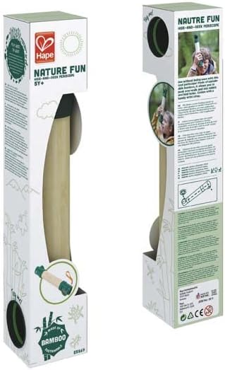 Hape E5569 Periscopio para esconder y buscar, hecho de bambú sostenible, divertidos juguetes al aire libre para la naturaleza. 3 años +