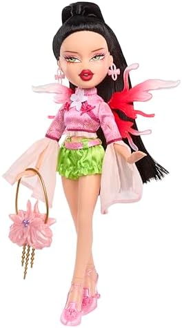 Bratz Fashion Pixiez Jade - Boneca colecionável de fantasia com roupas e acessórios de verdade, asas que se transformam em anel, rosa