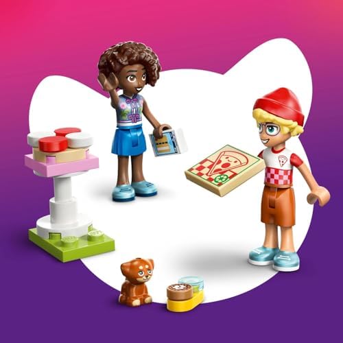 Caminhão de Pizza LEGO Friends - Conjunto de Interpretação de Papéis com 2 Mini Bonecas, Figura de Cachorro e Acessórios de Comida de Brinquedo - Ideia de Presente de Aniversário para Meninas a partir de 6 Anos - 42694