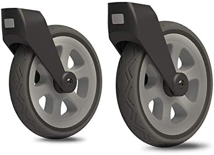 Joolz Day²/³/+ - Rodas giratórias todo-o-terreno - Acessório para carrinho de passeio - Ultraleve - Função giratória e de bloqueio - À prova de furos - Prata