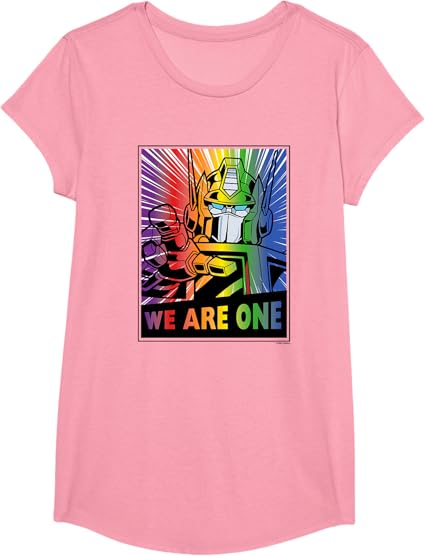 T-shirt Transformers Pride Rainbow Optimus Prime We Are One