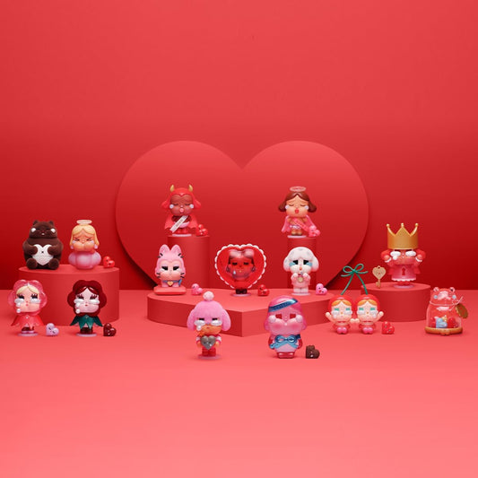 POP MART CRYBABY Crying For Love Series Conjunto completo de design premium, presentes para mulheres, boneco de ação colecionável favorito dos fãs