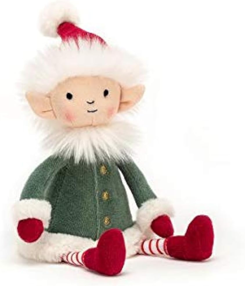 Jellycat Decoração de pelúcia colecionável Small Leffy Elf
