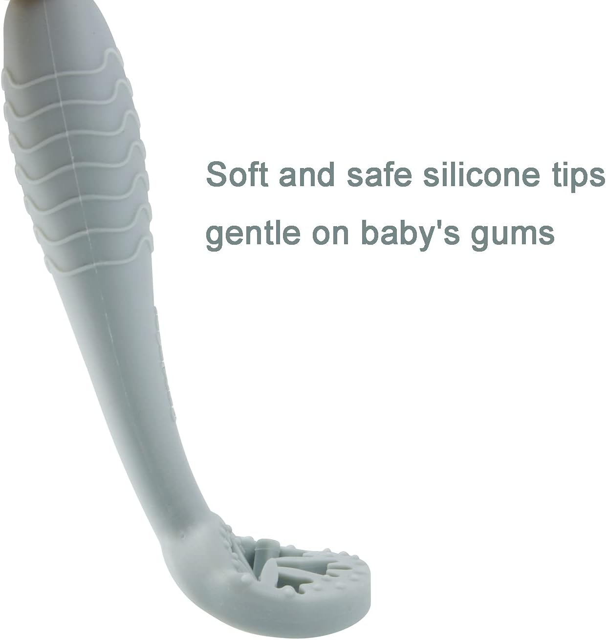 PandaEar Conjunto de 4 Colheres para Bebê com Design de Floco de Neve | Utensílio de Silicone Livre de BPA para Autoalimentação | Introdução Alimentar Participativa | Ideal para a Fase de Dentição |